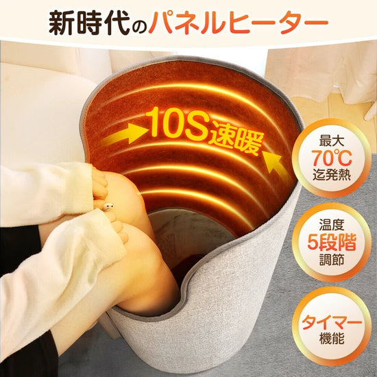 パネルヒーター 360°発熱 ラウンド型 速暖 遠赤外線 デスクヒーター 5段温度調節 自動電源オフ 家電 株式会社ソイズ