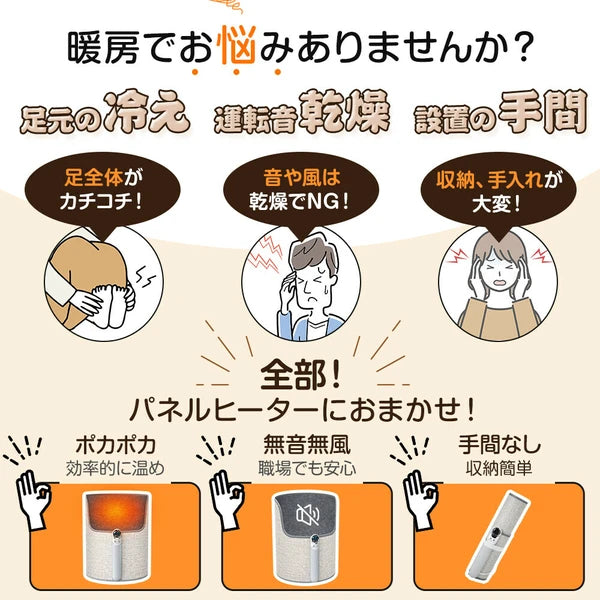 パネルヒーター 360°発熱 ラウンド型 速暖 遠赤外線 デスクヒーター 5段温度調節 自動電源オフ 家電 株式会社ソイズ