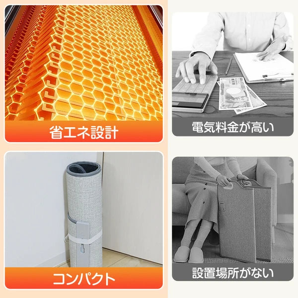 パネルヒーター 360°発熱 ラウンド型 速暖 遠赤外線 デスクヒーター 5段温度調節 自動電源オフ 家電 株式会社ソイズ