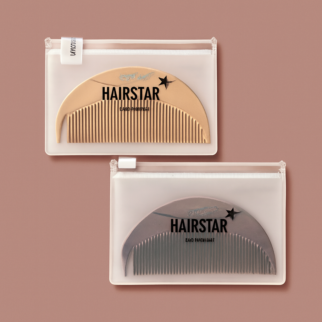 HAIRSTAR スターコーム（ピンクゴールド/クロームブラック） ヘアコーム LIFELONG株式会社