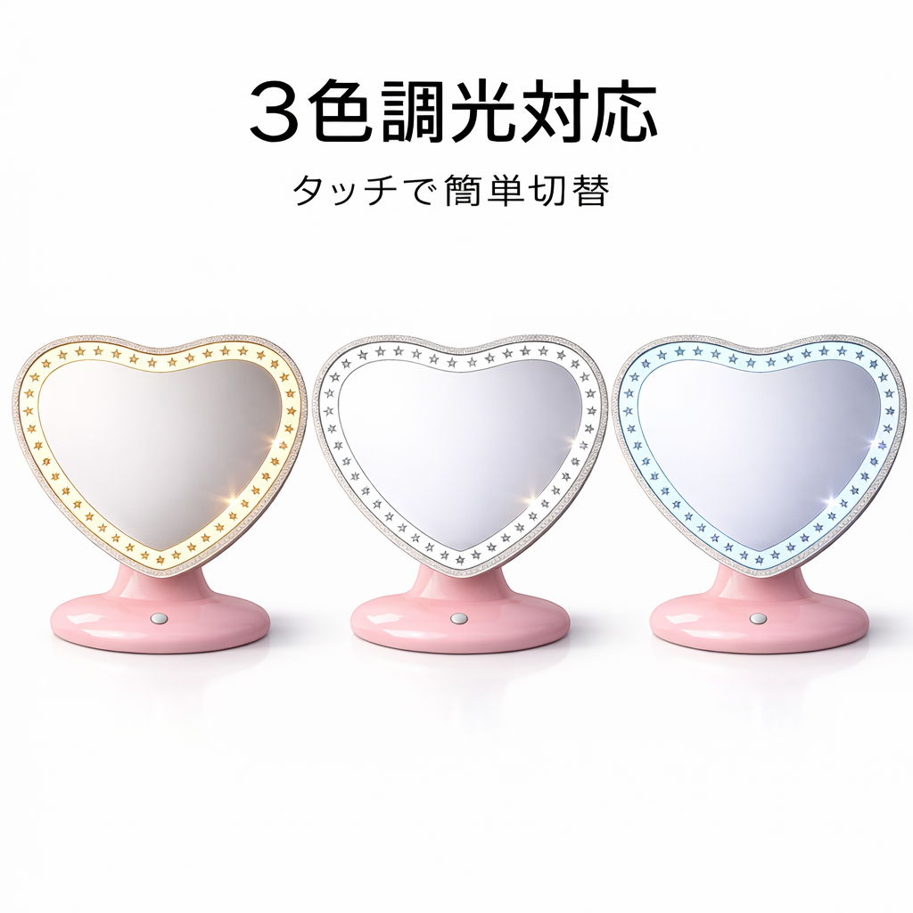 キャンペーン価格♪☆SOISupero（ソイスペロ）タッチライト置き型ミラー（※他商品と同時購入不可） 家具 株式会社ソイズ