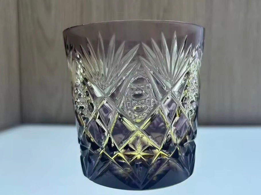 【3個以上ご購入10％OFF】☆クリスタルグラス B パープルキリコ 生活 株式会社ソイズ