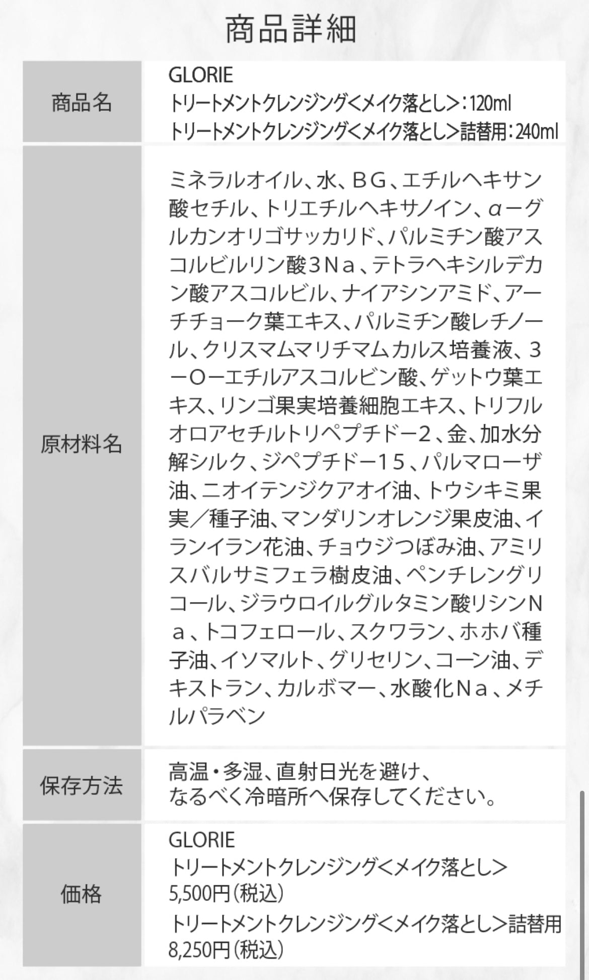 GLORIE トリートメントクレンジング 詰替え240ml SOISHOP