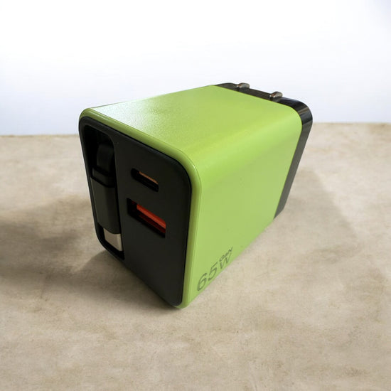 65W GaN急速充電器 巻き取り式USB-Cケーブル一体型 SOISHOP