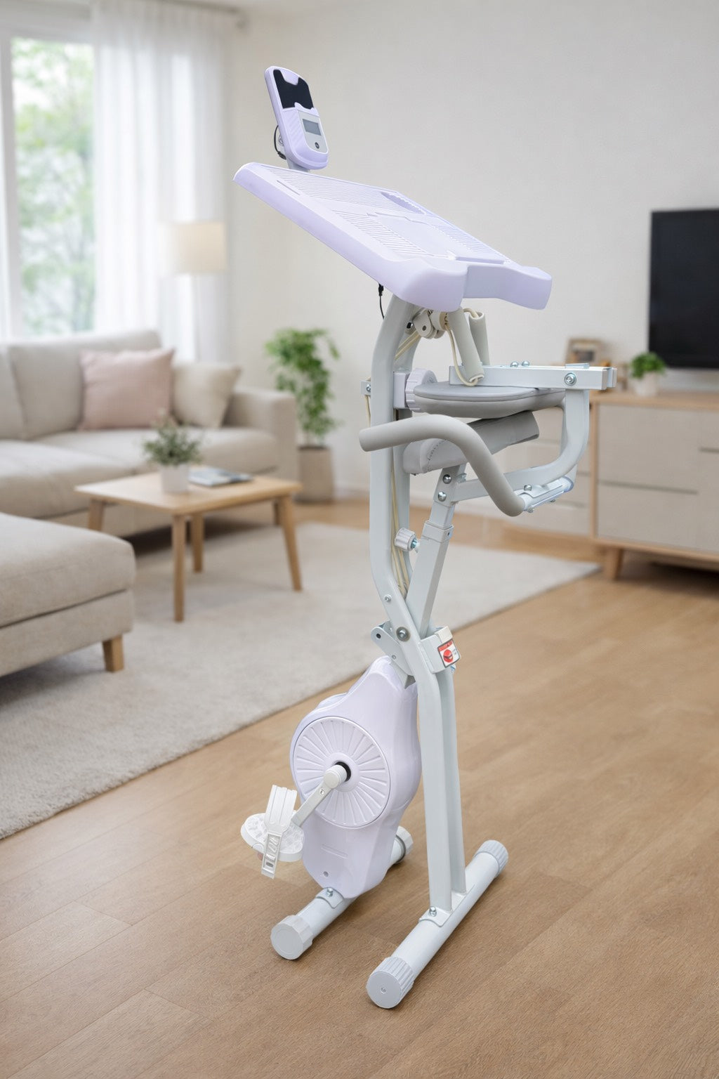 ☆SOISupero ホワイトエアロバイク（テーブル付き）（※他商品と同時購入不可） 家電 株式会社ソイズ